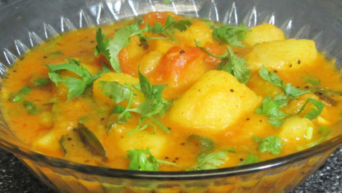 Simple Aloo Curry With Curd Recipe