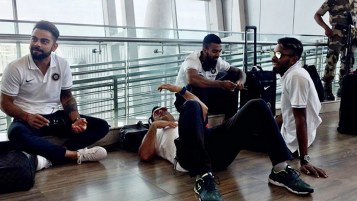 MS Dhoni Seen Relaxing At The Chennai Airport And Twitterati’s Have All The Fun Again!