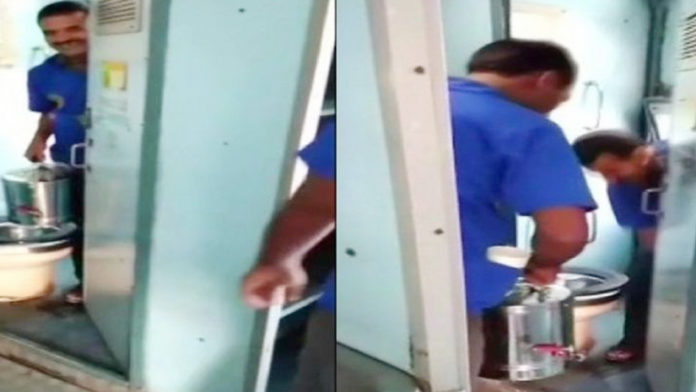 Video Of Tea, Coffee Being Taken Out Of Train Toilet This End Up With 1 Lakh Of Fine